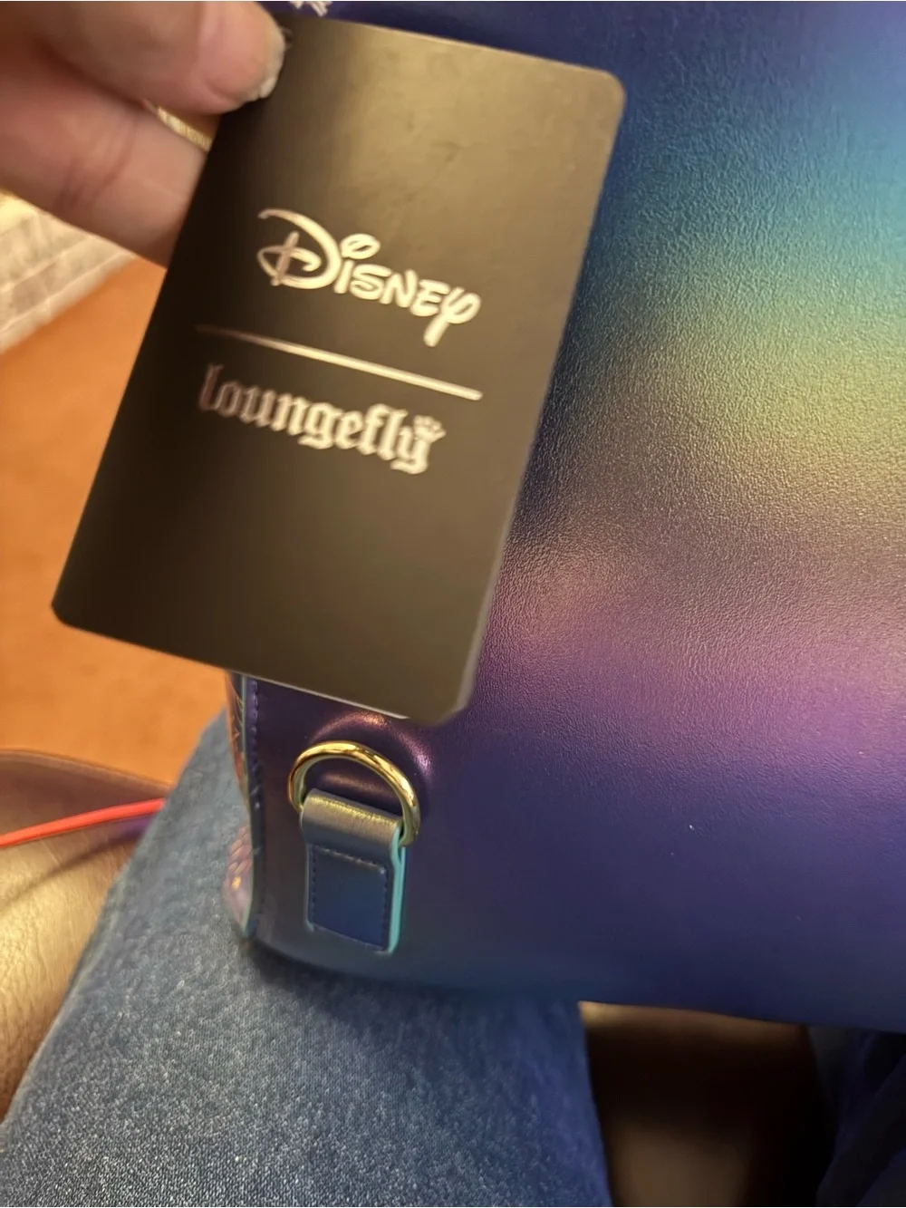 Loungefly Iridescent Blue-Purple Sorcerer Mickey Velvet Satchel